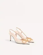 Valentino Vlogo Signature Slingback Calfskin Pump With Jewel Logo 80Mm - Image 6